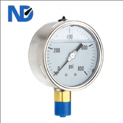 Liquid filled pressure gauge