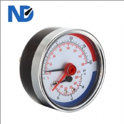 Combined thermo-pressure gauge